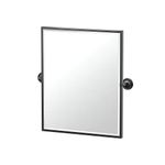 Gatco Framed Rectangle Mirror, Matte Black, 25-Inch