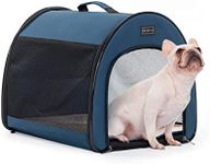 Petsfit Soft Dog Crate for Small Dogs, Arch Design Escape Proof Collapsible& Portable Soft Sided Dog Kennel with Handle,19.5 Inch Pet Carrier, Navy Blue