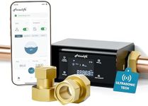 Frizzlife LP365 Smart Water Monitor and Automatic Shutoff - 0.01GPM Ultrasonic Micro Leak Detection, APP Wi-Fi Remote Control, Real-Time Flow/Temp Monitoring, for 1-1/4-Inch Diameter Pipe