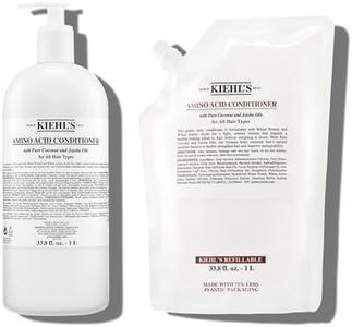 Kiehl's Amino Acid Conditioner Duo, Strengthening and Moisturizing Hair Treatment, with Amino Acids, Jojoba and Coconut Oil to Improve Manageability and Added Shine, Jumbo Value Bundle