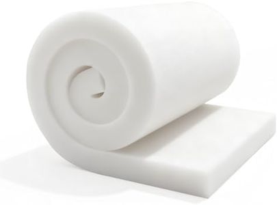 High Density Upholstery Foam 1" Thick x 24" W x 72" L - Firm Foam Padding for Couch/Seat/Chair Cushion Replacement, DIY Projects, Upholstery Repairs, Long-Lasting Support, Home/Commercial Use
