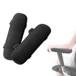 HASTHIP® 2Pcs Chair Armrest Pad Soft Memory Foam, Armrest Covers Provide Elbow Cushioning and Relieve Pressure, Quick Release Buckle, Anti-Slip Design, Thick Elbow Support for Office & Gaming Chairs