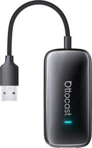 OTTOCAST Play2Video Ultra Wireless CarPlay Android Auto Adapter – Built-in Netflix/YouTube/Prime Video/Spotify/IPTV, with App Hub (Disney+, TikTok...), Dual WiFi & BT 5.4, for Wired CarPlay Cars