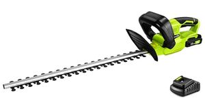 SnapFresh 20V Cordless Hedge Trimmer - 22" Dual-Action Blade,Electric Bush Trimmer,2.0Ah Battery & Fast Charger Included