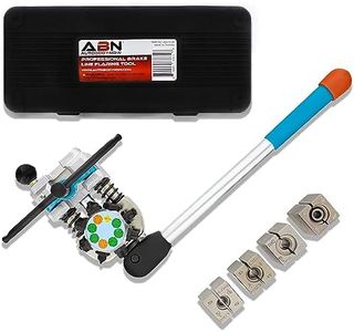 ABN Professional Brake Line Flaring Tool Kit, 45 Degrees - Single, Bubble, Double Flare Tool Kit for Steel, Copper Tube