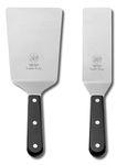 DUE BUOI set Super Duty Wide Spatula blade dimension 4" x 6"1/3 and Super Duty Narrow Spatula blade dimension 2" x 6" 1/3. Full Tang Triple Riveted. Non-stick Durable. ICQ Approved.