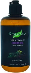 Organio JOJOBA OIL 100% PURE ORGANIC COLD PRESSED VIRGIN OIL SKINCARE 100ML 200ML 300ML (Without Pump, 300ml), Golden, 300 ml (Pack of 1)