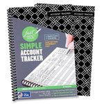 The Superior Register's Premium Check Book Register & Debit Card Ledger Notebook - Checking Account Register, Business Ledger, Cash Log & Expense Tracker - Standard Edition - 2 Pcs, Black