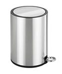 Wenko 22713100 Cosmetic Pedal Bin Monza Easy Close stainless steel glossy - cosmetic bucket, trash can with soft close, capacity 3 L, stainless steel, 18.5 x 25.5 x 24.5 cm