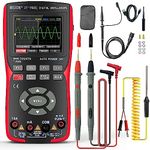 BSIDE ZT-702S DIY Oscilloscope Kit 2 in 1 Digital Multimeter TRMS with Handheld Automotive Oscilloscope 10Mhz Colour Display 9999 Counts Rechargeable Scope Meter with Memory for Electronics Workshop