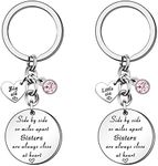 WTOPP Sister gifts 2pcs big sister little sister gifts for sister sister keyring sister Birthday gifts To best sister gifts