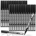 Black Permanent Markers，Fine Point Marker Pens, Waterproof, Quick Drying, Fade Resistant, Works on Paper, Plastic, Wood, Metal and Glass, 30-pack