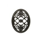 Nuvo Iron Decorative Insert for Fencing, Gates, Home, Garden - Oval, 13" X 17″, Black