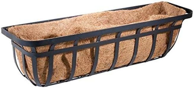 Panacea 88558 Flat Iron Series Planter Box, Black, 36" L, Pack of 4