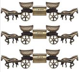 Arena Aluminum Curtain Brackets Holders Horse Cart Style for Door and Window Fitting 1 Inch Rod Pocket Size for Home Décor Brass Antique Finish (Pack of 6)