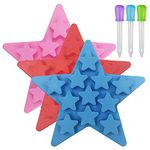 Sonku 3 Pcs Five Star Shaped Silicone Mold for Making Chocolate Candy Fondant Ice Cubes Cake Decoration