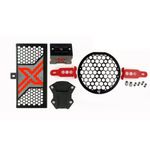 M Technics Mtechnics Xpulse Combo Of Headlight Grill, Radiator Guard, Side Stand Extender And Brake Fluid Container Guard For Xpulse | Xpulse Accessories | - Halogen