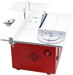 Electric Mini Precision Table Saw, 360W Portable Multifunctional Small Hobby Table Saws, for 0-1.18inch Wood/PCB/Bamboo Cutting, with 4 Saw Blades and Height Adjustable (with Push Table)