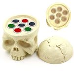 SOTICA Tattoo Ink Cup Holder, Lots Design Hard Skull Resin Tattoo Ink Cap Cup Holder Stand by Anself For Permanent Makeup Tattooing Tool Tattoo Kit Tattoo Supplies Tattoo Accessories