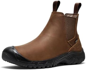 KEEN Men's Anchorage 4 Waterproof Pull On Durable Insulated Snow Boots, Dark Earth/Black, 9