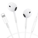 For iPhone Earbuds Wired Headphones Noise Isolating Earphones Corded Headsets Built-in Microphone & Volume Control Compatible with iPhone 14/13/12/11/8/7 Pro Max/XR/XS/SE, Support All iOS System