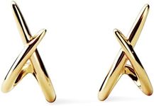 Ana Luisa Sloane 14K Gold Plated Stud Earrings - 1.0ct, Hypoallergenic, Water-Resistant & Tarnish-Free Earrings