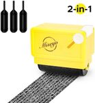 Miseyo Identity Theft Protection Roller Stamp Guard Your ID - Yellow(3 Refill Ink Included)