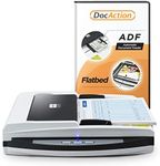 Plustek PL4080 - High Speed Versatile Scanner, Flatbed + ADF All in one. with 50 Sheet Document Feeder and A4 Size Flatbed scan Special Design Suit for Multi Folded documents.