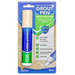 Grout Pen Cream Tile Paint Marker: Waterproof Grout Paint Pen, Tile Grout Colorant and Sealer Pen for Bathroom, Shower, Kitchen, More - Cream, Wide 15mm Tip (20mL)