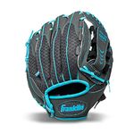 Franklin Sports Kids Baseball Glove - Youth Baseball, Softball + Teeball Glove for Boys + Girls - Shok Sorb Glove - Right Hand Throw - Graphite Blue - 10.5