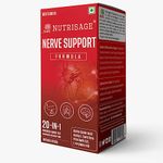 Nutrisage Nerve Support Formula- Neuropathy Support Supplement, with 600 mg Alpha Lipoic Acid, Pine Bark, L-Carnitine, Magnesium & Potent Herbs, Non-GMO Nerve Support, 60 tab-1mth course (1)