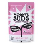 Molly's Suds Original Laundry Detergent Powder | Natural Laundry Detergent for Sensitive Skin | Earth-Derived Ingredients, Stain Fighting | Lotus & Peony Scent | 120 Loads