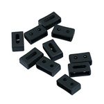 10 Pack Rubber Leather Watch Band Strap Loops Black Silicone Replacement Resin Watch Bands Keeper Holder Retainer for Casio G-Shock GA110 GD BA - 22mm Black