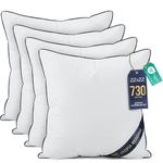 Utopia Bedding Throw Pillow Inserts (Pack of 4, White), 22 x 22 Inches Decorative Indoor Pillows for Sofa, Bed, Couch, Cushion Sham Stuffer
