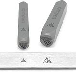 Owden Professional 2 Pieces Mountain Metal Steel Design Stamps kit for Jewelry Making,Made of Alloy Steel,for Marking on Aluminum,Copper,Brass,Wood,Steel Etc. (Size:5mm and 7.5mm,Mountain-2)