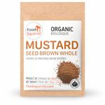 Organic Brown Mustard Seeds Whole 2oz (56g) - Spicy & Aromatic Raw Whole Mustard Seeds Pop in Hot Oil, Perfect for Indian, African & European Cuisines