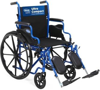 Invacare Wheelchair for Adult, Compact Folding Manual Wheel Chair with Flip-Back & Removable Desk-Length Arms, Fold-Down Backrest, Lightweight Design, Swing-Away Footrests, 300lb Weight Capacity