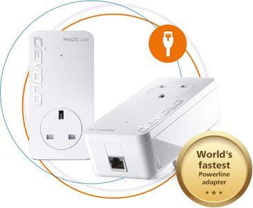devolo Magic 2-2400 Powerline Kit – High-Speed Home Network Adapter