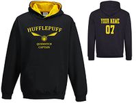 Personalised adult Potter hoodie hufflepuff