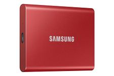 SAMSUNG T7 2TB, Portable SSD, Red, up to 1050MB/s, USB 3.2 Gen2, Gaming, Students & Professionals, External Solid State Drive (MU-PC2T0R/AM), Red [Canada Version]