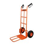 BLACK+DECKER BXWT-H302 Steel Handtruck with Extendable Platform, 120kg Load Capacity, Pneumatic Wheels & Inbuilt Hand Grip, Ideal for Moving Heavy Loads, Boxes & Furnitures, 52.5x45x117 cm