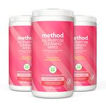 Method All-purpose Cleaning Wipes, Pink Grapefruit, 70 Count (Pack of 3)