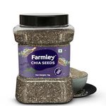 Farmley Chia Seeds 1 Kg, I Seeds for Eating | Seeds for Weight Management | Rich in Calcium, Omega-3, Protein, Fibre, & Non GMO, Reusable Jar (Pack of 1)