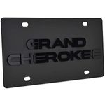 Jeep Grand Cherokee License Plate - Black Carbon Steel