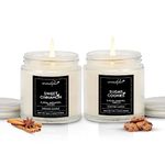 Aromahpure Scented Candles (55 Hours) (100% Soy Wax)- Handcrafted | Smoke-Free | Sweet Cinnamon- Cinnamon & Woody, Sugar Cookies- Sugery, Caramel & Vanilla Fragrance Candles for Home, IFRA Certified