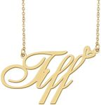 18k Gold Plated Tiff Name Necklace 