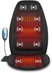Snailax Vibration Back Massager with Heat, Massage Chair Pad with Neck Lumbar Memory Foam, 10 Vibration Motors,5 Modes, Gifts, No shiatsu