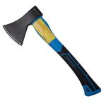 Taparia FHSA 600 Steel Axe with Fiberglass Handle (600g)-Ergonomic Non-slip Handle, Rubberized Grip-Balanced Weight, Vibration-Absorbing Handle-Lightweight. Wood Cutting, DIY, Professional