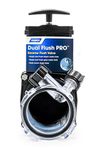 Camco Dual Flush Pro Camper/RV Holding Tank Rinser | Features 3-Inch Gate Valve & Reverse Flush Valve | Empties and Flushes RV Black Water Tanks and RV Sewer Hose (39062)