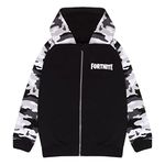 Fortnite White Camo Zipped Hoodie, Kids, 9-13 Years, Black, Official Merchandise